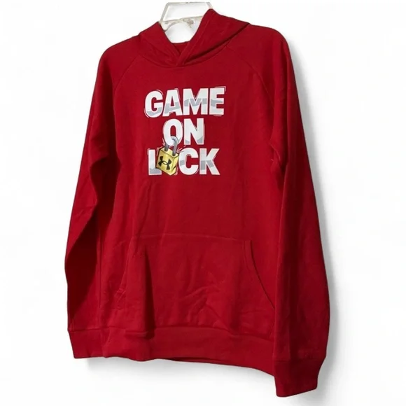 Under Armour Red 'Game On Lock' Hoodie - Picture 2 of 6
